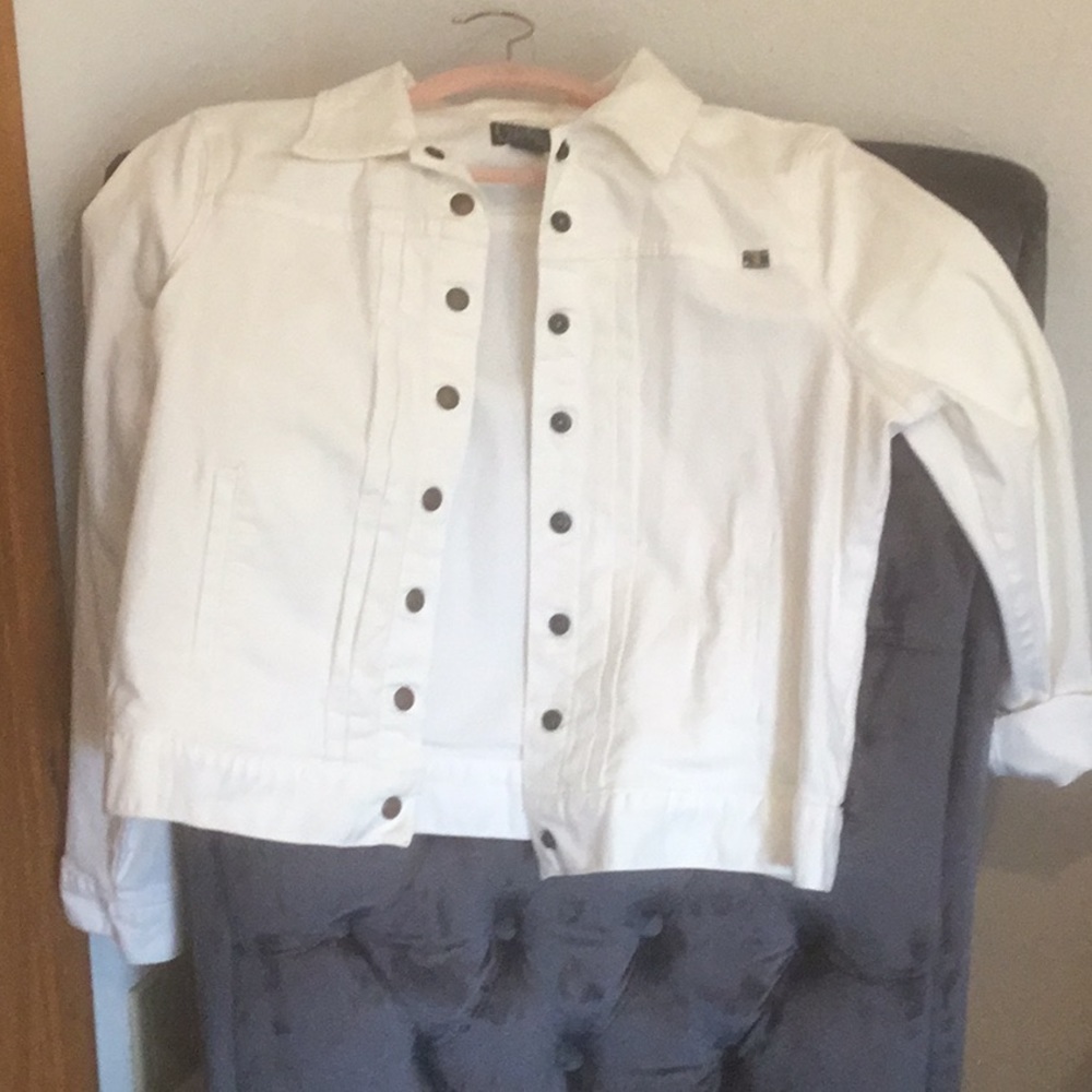 Lucky Brand White Denim Jacket